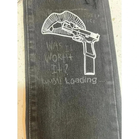 MNML NWT MENS URBAN 2 COLOR DENM DISTRESSED JEANS SIZE 29 " - Picture 6 of 12